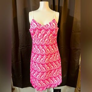Ladies Crown & Ivy Sun Dress, Size 8, Pink open lace lined,adjustable straps,